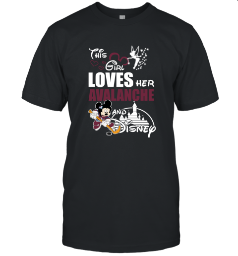 This Girl Love Her Colorado Avalanche And Mickey Disney Unisex Jersey Tee