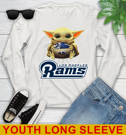 NFL Football Los Angeles Rams Baby Yoda Star Wars Shirt Youth Long Sleeve 13 NFL Football Los Angeles Rams Baby Yoda Star Wars Shirt Youth Long Sleeve - Image 13