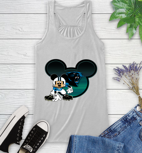 NFL Carolina Panthers Mickey Mouse Disney Football T Shirt Racerback Tank