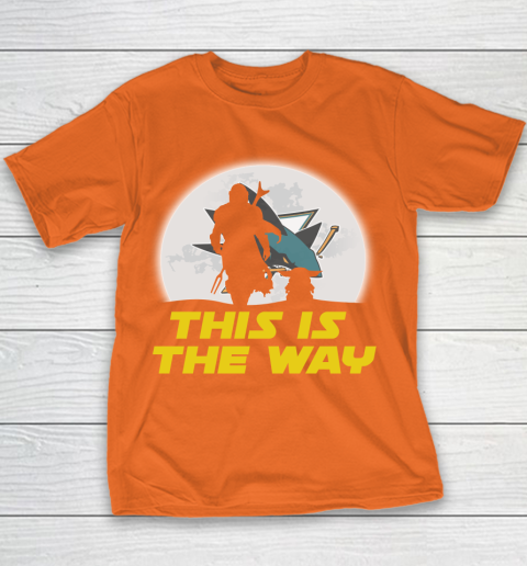 San Jose Sharks NHL Ice Hockey Star Wars Yoda And Mandalorian This Is The Way Youth T-Shirt 4