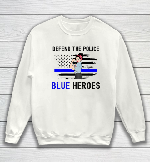 Defend The Blue Shirt  Womens Defend The Police Back The Blue Law Enforcement Sweatshirt