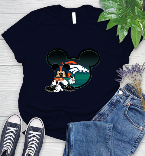 NFL Denver Broncos Mickey Mouse Disney Football T Shirt Women's T-Shirt 3