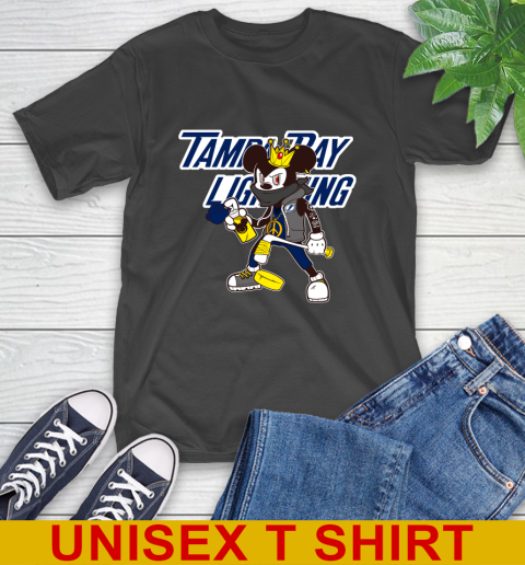 Tampa Bay Lightning NHL Hockey Mickey Peace Sign Sports T-Shirt 2