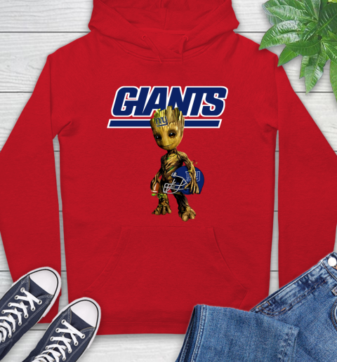 New York Giants NFL Football Groot Marvel Guardians Of The Galaxy Hoodie 10
