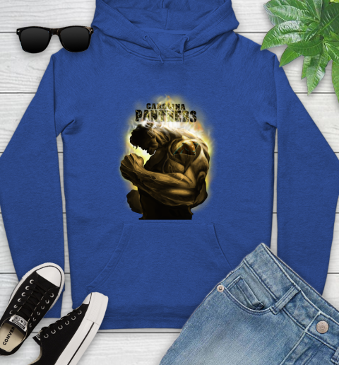 Carolina Panthers NFL Football Hulk Marvel Avengers Sports Youth Hoodie 11