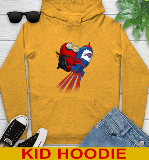 NFL Football Buffalo Bills Deadpool Minion Marvel Shirt Youth Hoodie 2