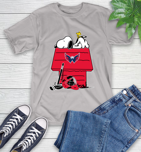 Washington Capitals NHL Hockey Snoopy Woodstock The Peanuts Movie T-Shirt 12