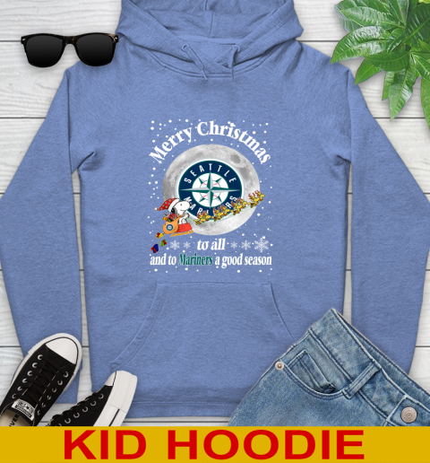Seattle Mariners Merry Christmas To All And To Mariners A Good Season MLB Baseball Sports Youth Hoodie 12