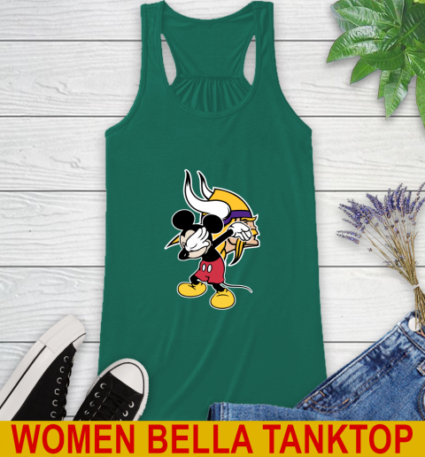 Minnesota Vikings NFL Football Dabbing Mickey Disney Sports Racerback Tank 7