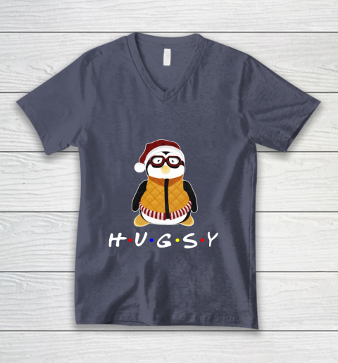 Funny Tee Hugsy Penguin For Friends Christmas Unagi Lobster V-Neck T-Shirt 7