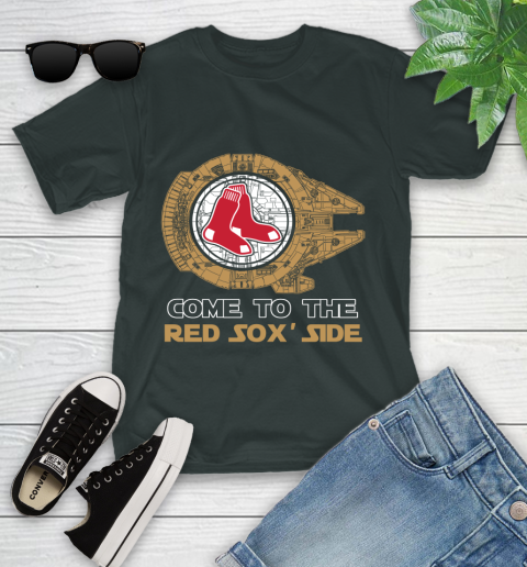 MLB Come To The Boston Red Sox Side Star Wars Baseball Sports Youth T-Shirt 6