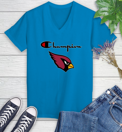 NFL Football Arizona Cardinals Champion Shirt Women's V-Neck T-Shirt 5