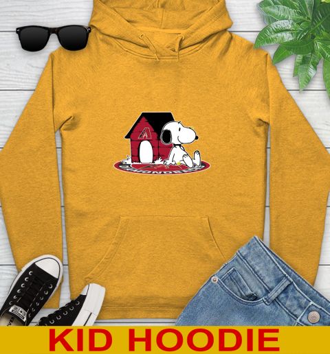 MLB Baseball MLB Baseball Arizona Diamondbacks Snoopy The Peanuts Movie Shirt Youth Hoodie 3