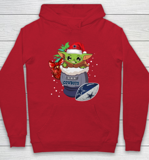 Dallas Cowboys Christmas Baby Yoda Star Wars Funny Happy NFL Hoodie 10