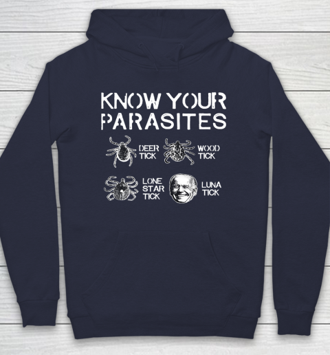 Know Your Parasites Funny Joe Biden Luna Tick Hoodie 2