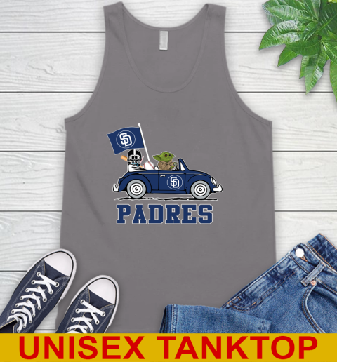 MLB Baseball San Diego Padres Darth Vader Baby Yoda Driving Star Wars Shirt Tank Top 8 MLB Baseball San Diego Padres Darth Vader Baby Yoda Driving Star Wars Shirt Tank Top - Image 8