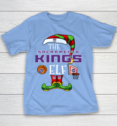 Sacramento Kings Christmas ELF Funny NBA Youth T-Shirt 8