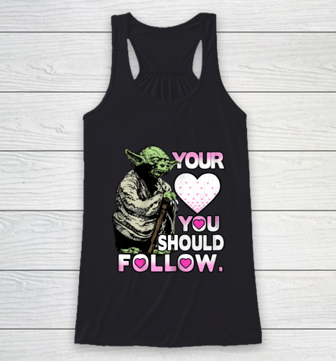 Star Wars Yoda Heart You Should Follow Valentine Racerback Tank