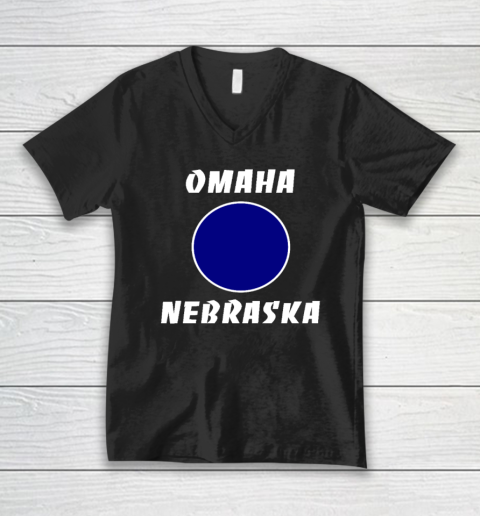 Nebraska Blue Dot Democratic 2nd District Omaha V-Neck T-Shirt