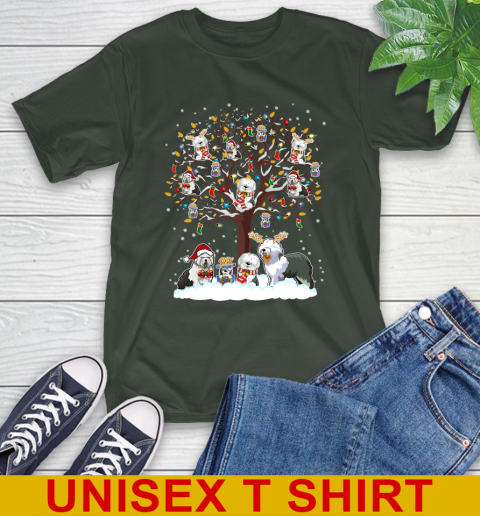 Old english Sheep dog dog pet lover light christmas tree shirt 6