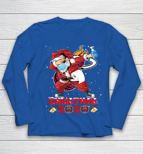 Miami Heat Funny Santa Claus Dabbing Christmas 2020 NBA Youth Long Sleeve 7