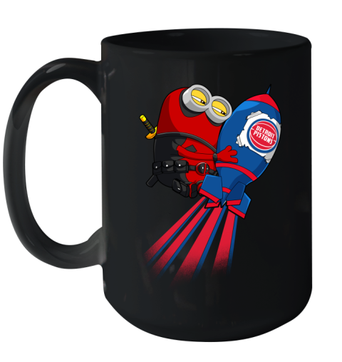 NBA Basketball Detroit Pistons Deadpool Minion Marvel Shirt Ceramic Mug 15oz