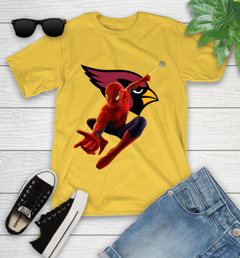 NFL Spider Man Avengers Endgame Football Arizona Cardinals Youth T-Shirt 8