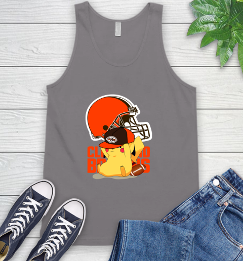 NFL Pikachu Football Sports Cleveland Browns Tank Top 7