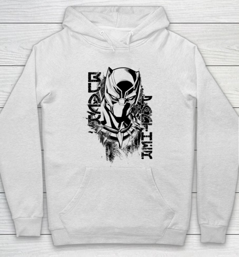 Marvel Black Panther Edgy Paint Comic Graphic Hoodie