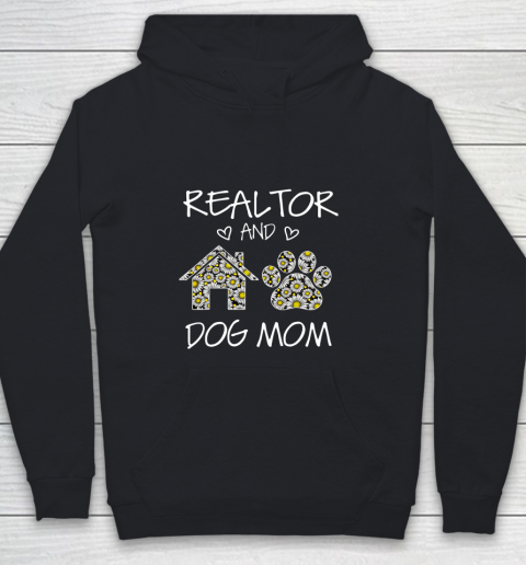 Dog Mom Shirt Realtor And Dog Mom Wildflowers Daisy Youth Hoodie