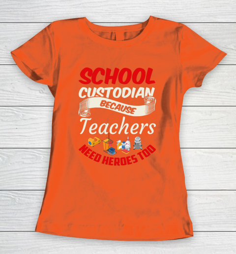 School Custodian Shirt Jokey Funny Saying Custodian Women's T-Shirt 3