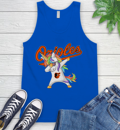 Baltimore Orioles MLB Baseball Funny Unicorn Dabbing Sports Tank Top 5