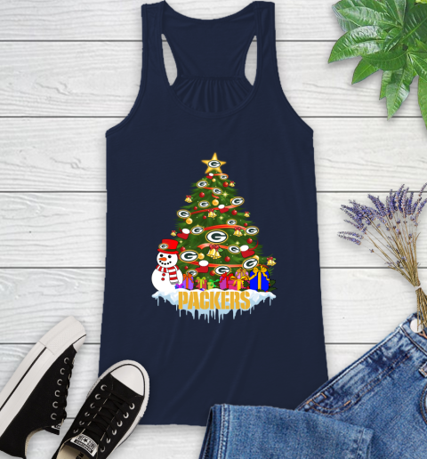 Green Bay Packers Merry Christmas NFL Football Sports Racerback Tank 12