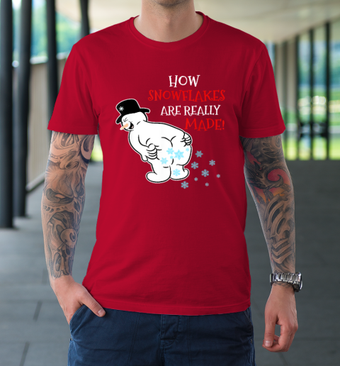 Funny Snowman How Snowflake Are Really Made Christmas Cutome T-Shirt 16