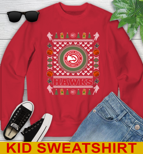 Atlanta Hawks Merry Christmas NBA Basketball Loyal Fan Youth Sweatshirt 7