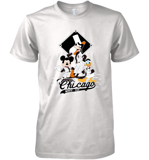 Chicago White Sox Mickey Donald And Goofy Baseball Premium Men's T-Shirt