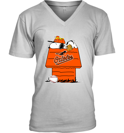 Baltimore Orioles Davis Short Sleeve V Neck Orange T Shirt Womens L 100%  Cotton