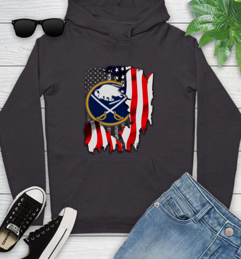 Buffalo Sabres NHL Hockey American Flag Youth Hoodie 8