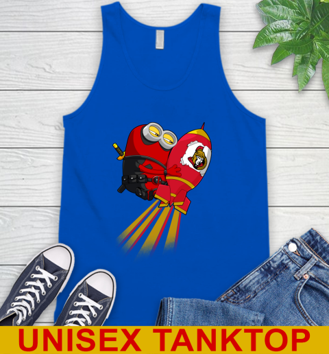 NHL Hockey Ottawa Senators Deadpool Minion Marvel Shirt Tank Top 4