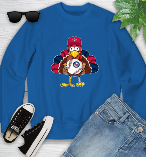 Minnesota Twins Turkey thanksgiving Youth Sweatshirt 8