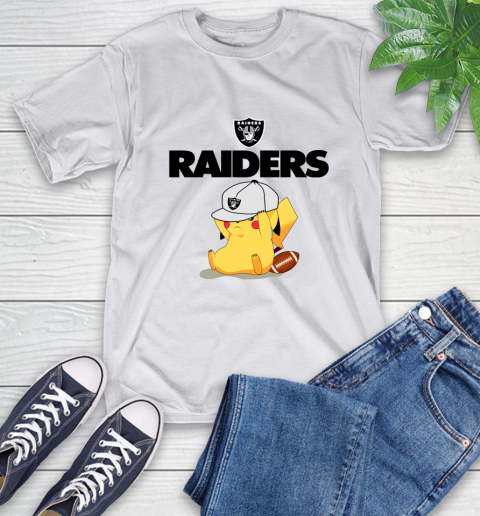 NFL Pikachu Football Sports Oakland Raiders T-Shirt 12