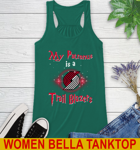 NBA Basketball Harry Potter My Patronus Is A Portland Trail Blazers Racerback Tank 5