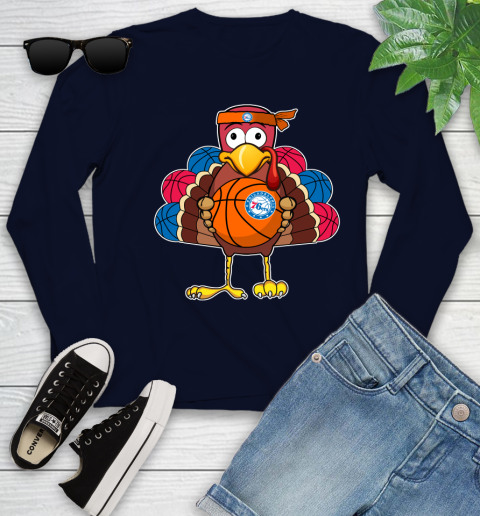 Philadelphia 76ers Turkey thanksgiving day Youth Long Sleeve 3