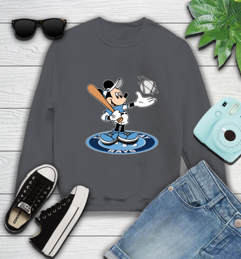MLB Baseball Tampa Bay Rays Cheerful Mickey Disney Shirt Sweatshirt 6