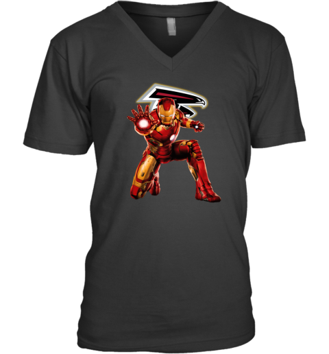 NFL Iron Man Atlanta Falcons V-Neck T-Shirt