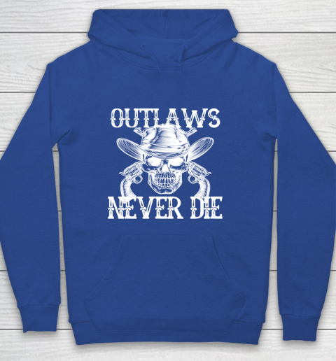 Outlaws Never Die shirt skull biker Youth Hoodie 6