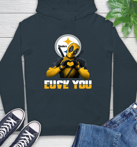 NHL Pittsburgh Steelers Deadpool Love You Fuck You Football Sports Hoodie 7
