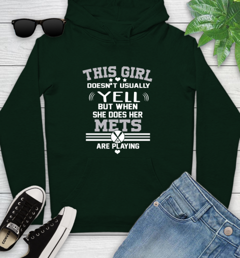 New York Mets MLB Baseball I Yell When My Team Is Playing Youth Hoodie 14