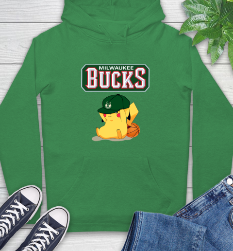 NBA Pikachu Basketball Sports Milwaukee Bucks Hoodie 8