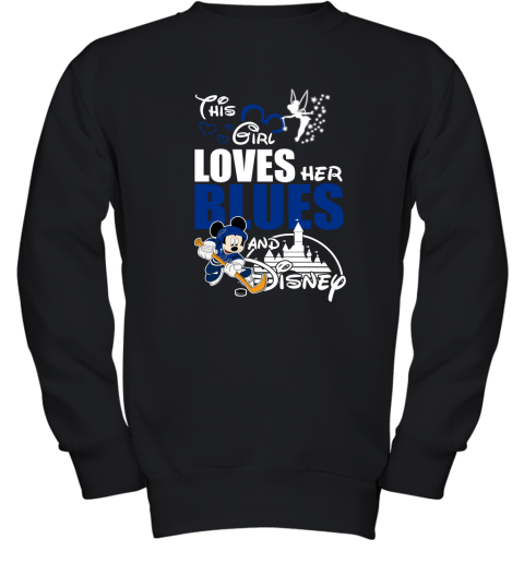 This Girl Love Her St. Louis Blues And Mickey Disney Youth Sweatshirt